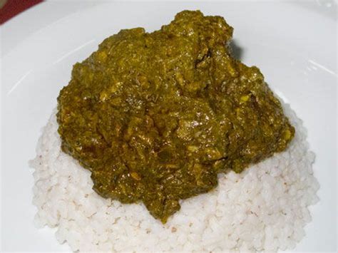 A Sierra Leonean cassava leaf plasa stew from a restaurant in Freetown, Sierra Leone | Beersheba ...