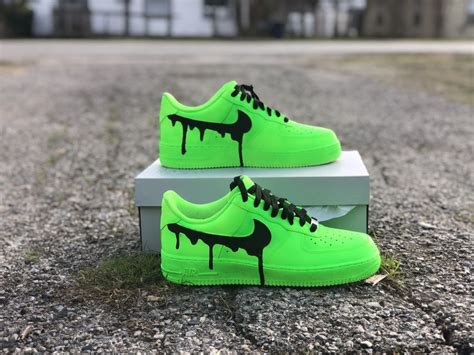 Slime Drip AF1s | THE CUSTOM MOVEMENT | Green nike shoes, Green shoes ...