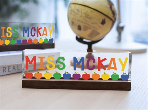 Personalized Teacher Desk Name Plate Teacher Appreciation - Etsy