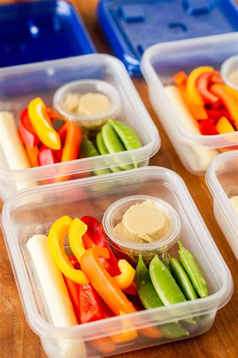 Hummus Snack Idea | Veggies & Hummus Snack Box - Unsophisticook