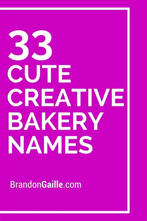 List of 250 Cute Creative Bakery Names | Bakery names, Bakery shop ...