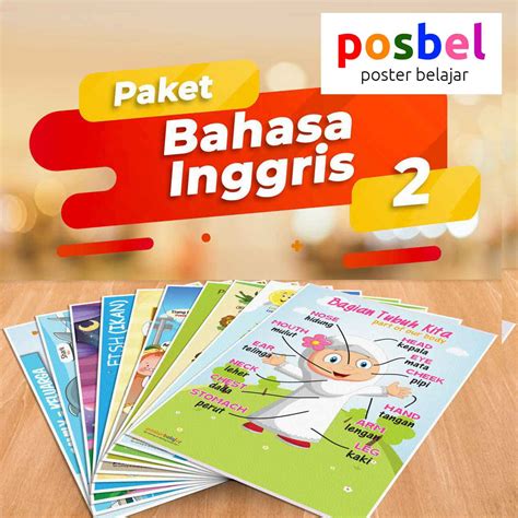 Poster Belajar Bahasa Inggris 2 - Mainan Edukasi Anak