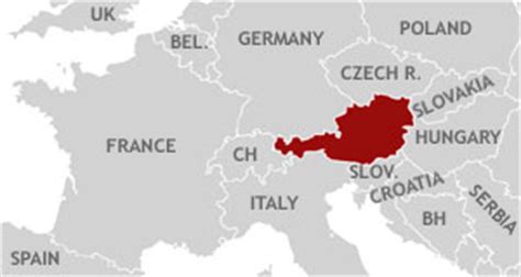 Austria Map In Europe