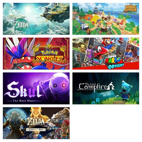 (6in1)Nintendo Switch Digital Zelda Totk,Animal Crossing,Super Mario ...