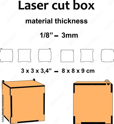 Laser cut wood Laser cut pattern Laser cut design plans template for make a small box Stock ...