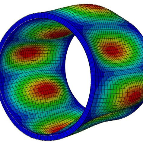 3D view and 2D front view of the vibration mode shape relevant to the... | Download Scientific ...