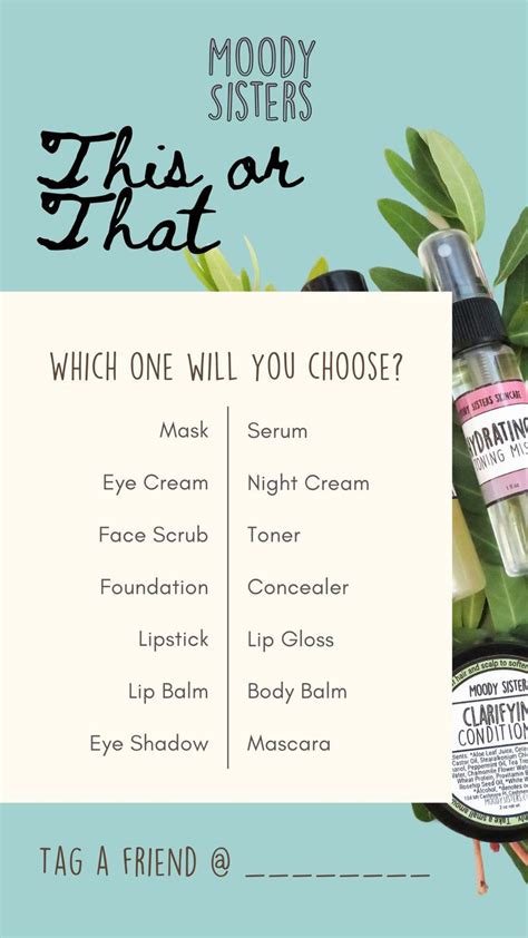 This or That Skincare Game | Fun Instagram Story Game Template | Blue This or That Skin Game ...