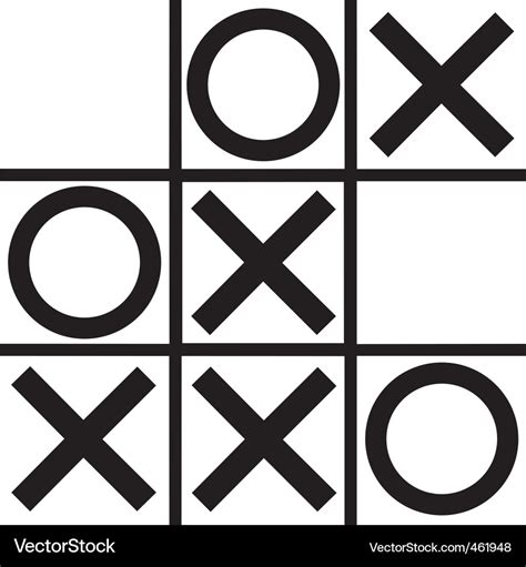 Noughts and crosses Royalty Free Vector Image - VectorStock