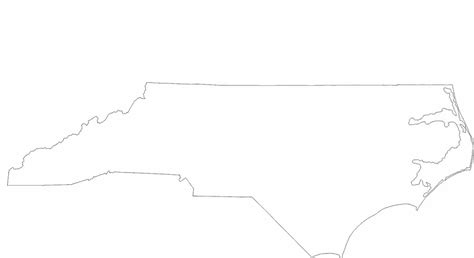 North Carolina State Outline Map Free Download