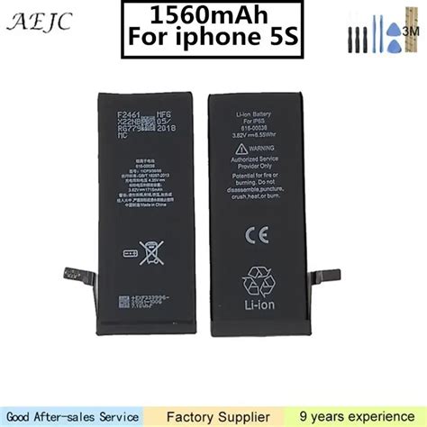 1560mAh Capacity Battery For iphone 5S Battery Replacement For iphone ...