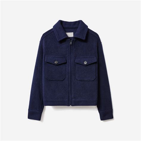 The Wool Mackinaw Jacket Navy – Everlane