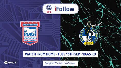 12.09.22 Ipswich Town fixture live on ifollow | Bristol Rovers FC