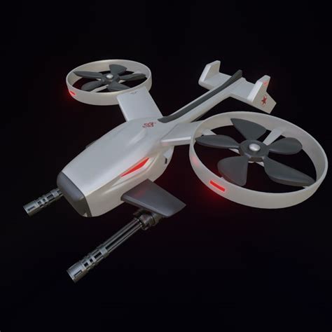 Combat Drone Concept 3D model - TurboSquid 2014695