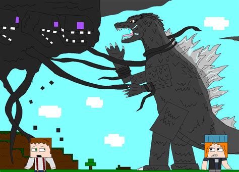 MC story mode fan-art: Godzilla vs The Witherstorm by John0696 on ...