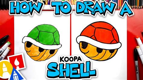 How To Draw A Koopa Shell From Mario - Art For Kids Hub