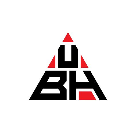 diseño de logotipo de letra triangular ubh con forma de triángulo ...