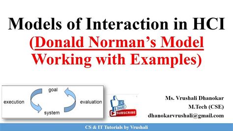 HCI 3.3 Donald Norman's Model (Execution & Evaluation Loop Framework ...