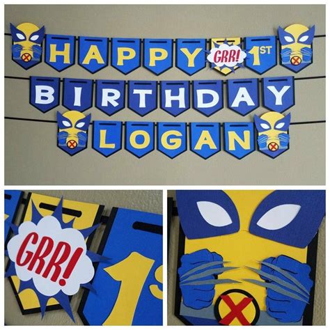 Wolverine Birthday Banner Wolverine Banner X-Men Banner | Etsy