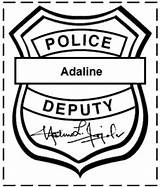 Sheriff Badge Coloring Page sketch template