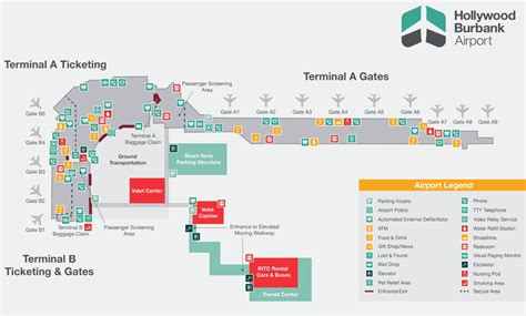 Hollywood Burbank Airport Map - Ontheworldmap.com