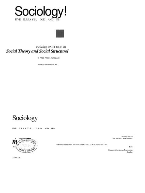 Merton PDF | PDF | Sociology | Theory