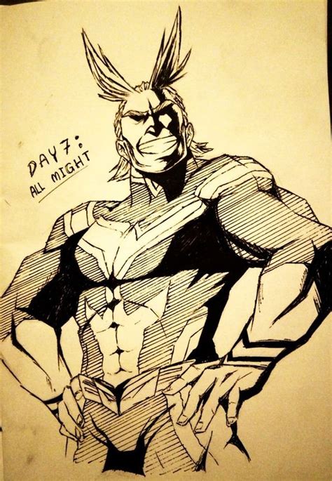 All Might [Boku no Hero Academia]'s photos | Anime character drawing ...