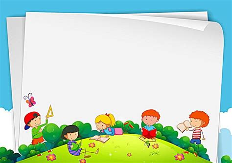 Cartoon Children (com imagens) | Molduras para crianças, Bordas coloridas, Banner infantil