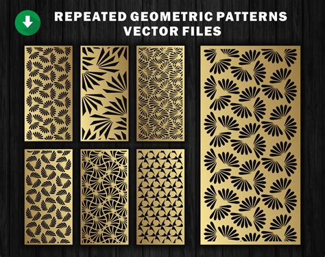 Set of repeating patterns VECTOR FILES CNC Laser Cutting | Etsy