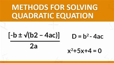 METHODS FOR SOLVING QUADRATIC EQUATION » Vedic Math School