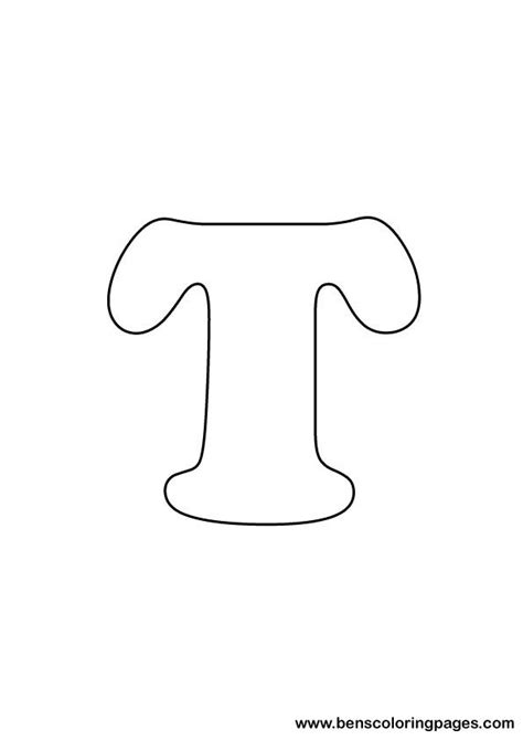 Free letter T coloring page