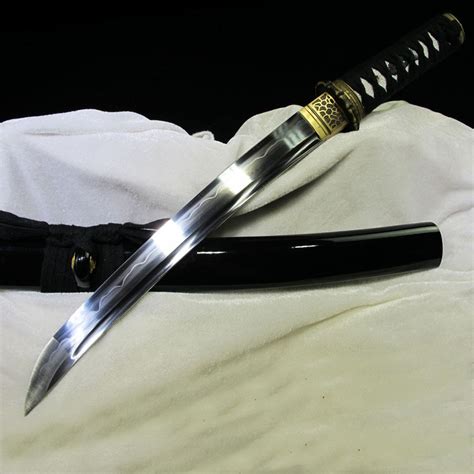 Japanese katana sword black steel short sword art supplies and craft samurai sword handmade free ...