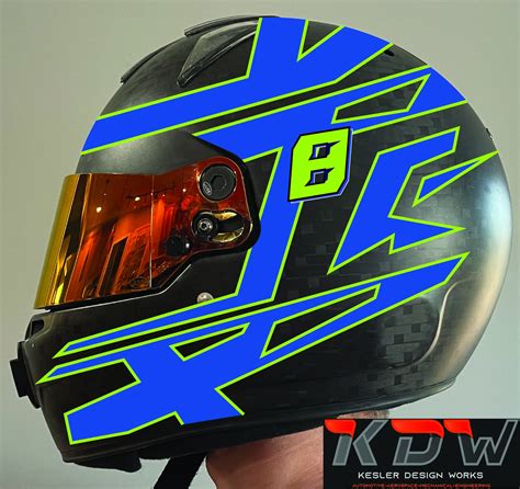 Custom Helmet Sticker Kits - KartPulse - Presented by TBD