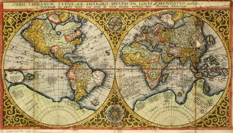 World map by Petrus Plancius, 1590 | Bijzondere Collecties | Antieke kaarten, Kaarten, Poster