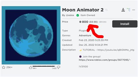 Moon animator 2 now costs ROBUX?! - YouTube