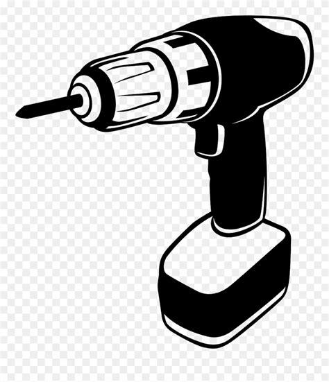 Drill Clipart Black And White - Power Drill Clipart Black And White ...