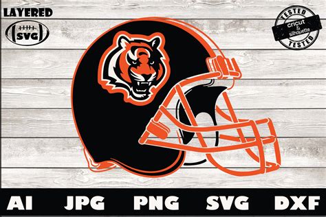 Cincinnati Bengals Football Helmet SVG Design for Cricut | Etsy