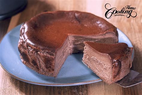 Chocolate Basque Burnt Cheesecake - Home Cooking Adventure