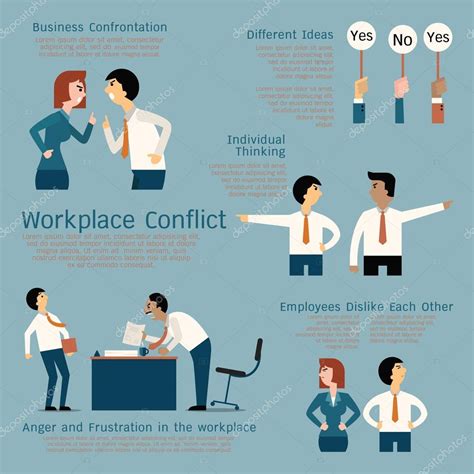 Conflict at workplace — Stock Vector © jesadaphorn #74232823