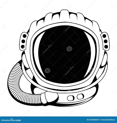 Astronaut Helmet. Vector Illustration Of A Sketch Human Inventions ...