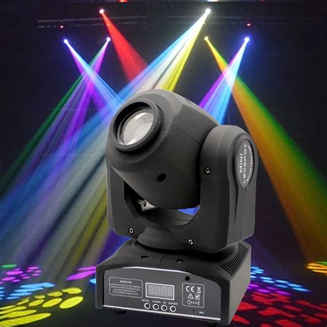 RGBW 10W LED Moving Head Spot Light Stage Lighting DMX 512 7/10CH DJ Disco Ball Party 8 Patterns ...