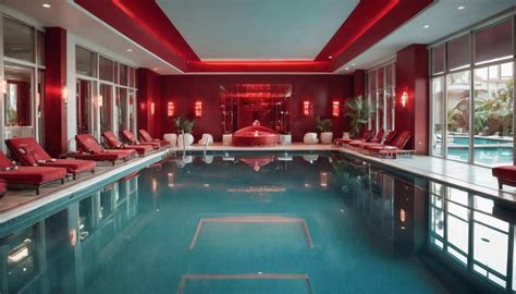 Discover the Hidden Luxury: A Beautiful Red Indoor Pool Design ...