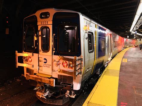 Brand new Kawasaki M9 EMU at New York's Penn Station - MTA Long Island ...