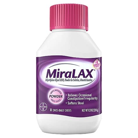 MiraLAX Unflavored Powder, Laxative