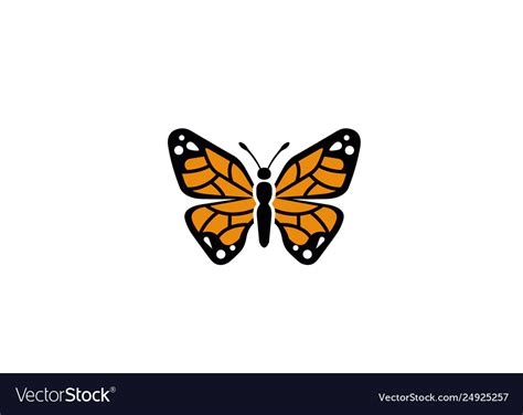 Creative butterfly logo Royalty Free Vector Image