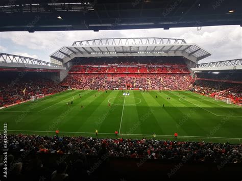 Anfield Stadium with the crowd watching a game Stock Photo | Adobe Stock