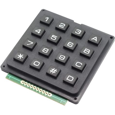 Keypad 4X4 Matrix Black 16-Button