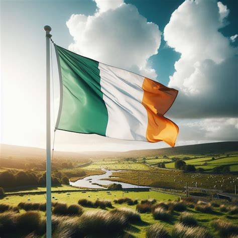 Premium Photo | Unveiling irelands flag a visual journey into the symbolism of the iconic green ...