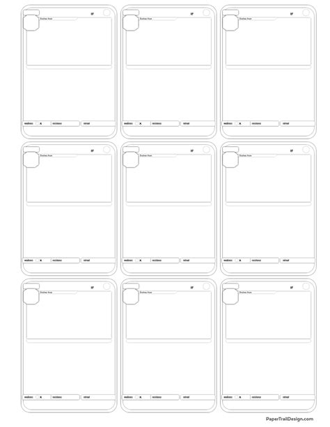 Pokémon Card Template Free Printable - Paper Trail Design