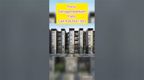 porur Gerugambakkam flats for sale - YouTube