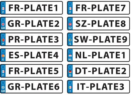 European License Plate Vectors - Download Free Vector Art, Stock Graphics & Images